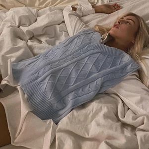 Jada oversized sweater vest blue